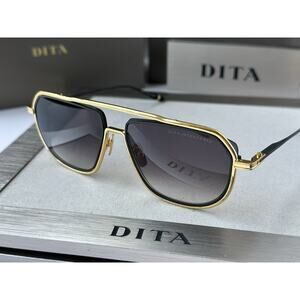 DITA INTRACRAFT DTS165-A-01 Yellow Gold Iron Grey Gradient Lens Sunglasses AUTHE
